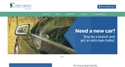 Desktop Screenshot of firstlegacyccu.org
